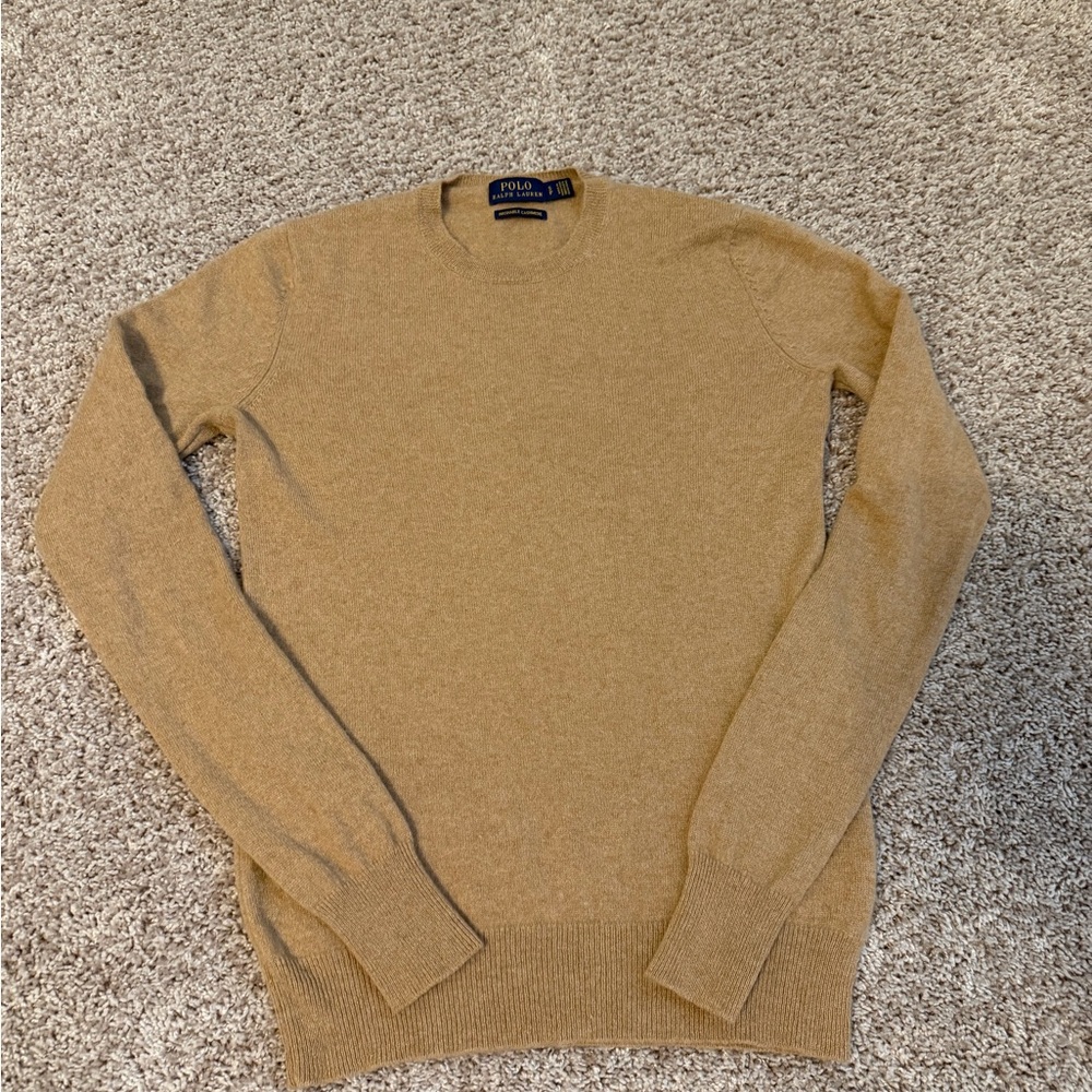Ralph Lauren Men's Camel Crewneck Sweater